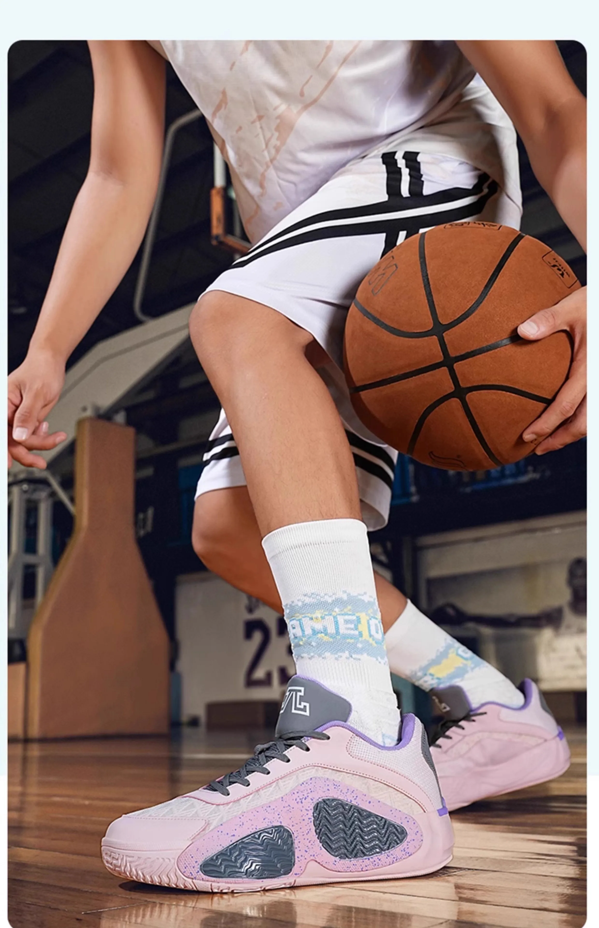 Marca clássica confortável antiderrapante tênis de basquete de cano baixo, tênis de basquete de ginástica, tênis de treinamento de basquete wearable