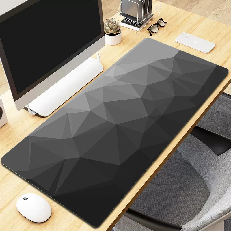 

Black Geometry Mouse Pad XXL Mouse Mat Game Rubber Mousepad Keyboard Compute Laptop Notebook Carpet Desk Mats Accessories Pads