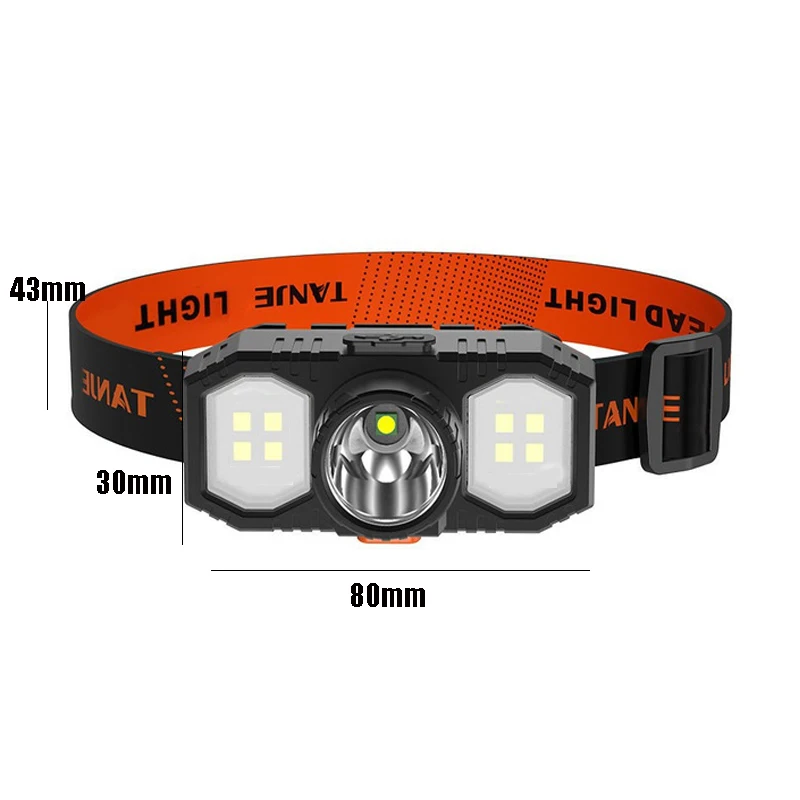Portable USB Rechargeable LED Flashlight Powerful Headlamp Outdoor Super Bright Fishing Hiking Torch Head Lamp 18650 Battery