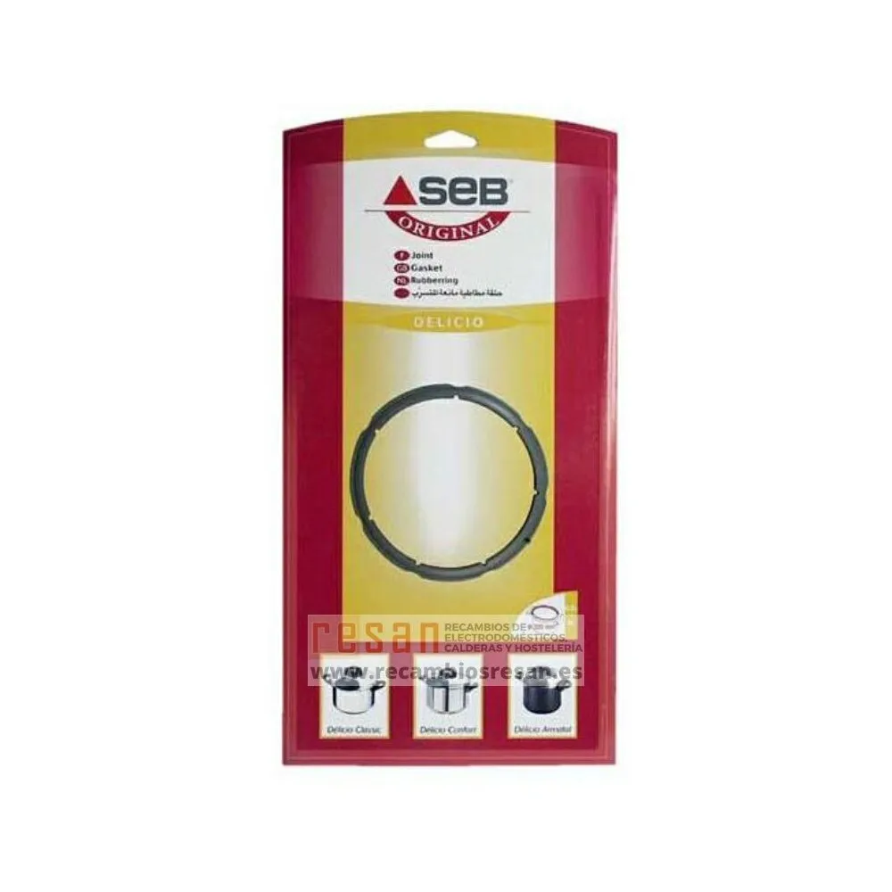 Guarnizioni-Raccordi Guarnizione Pentola Tefal Delicio 4,5/6L 22Cm. Tefal Mango, Asa, Guarnizione, Valvola, Camino, Resistenza. Pezzi Di Ricambio Elet