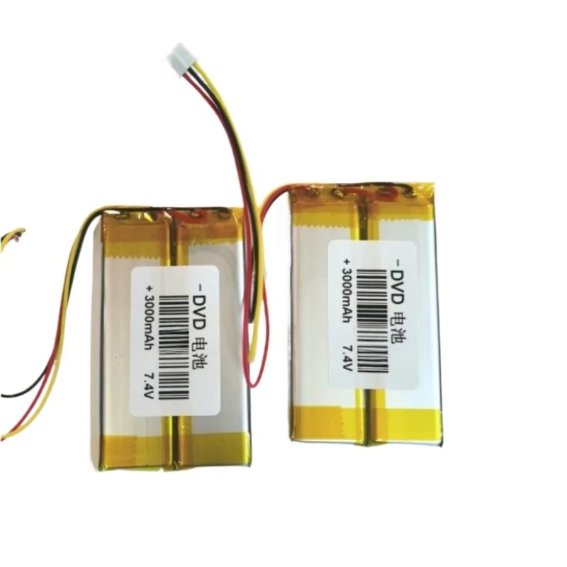 605299 7.4V 3000mAh 3-Wire for Portable DVD/EVD/VCD Video Disc Players Lithium P