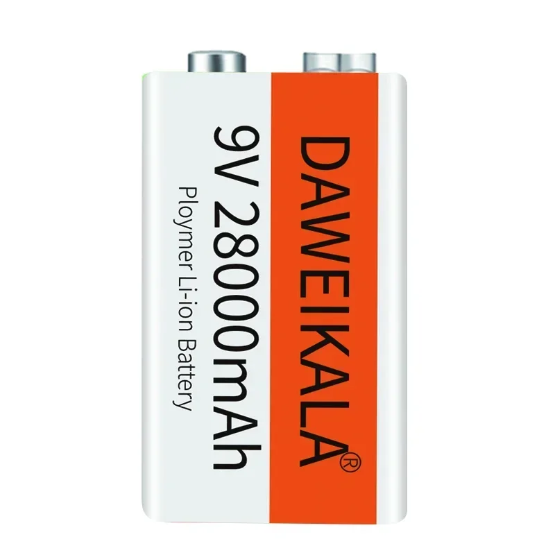 9V battery 28000mAh li-ion Rechargeable battery Type-C 9v for Multimeter Microphone Toy Remote Control KTV use rechargeable lithium batteries