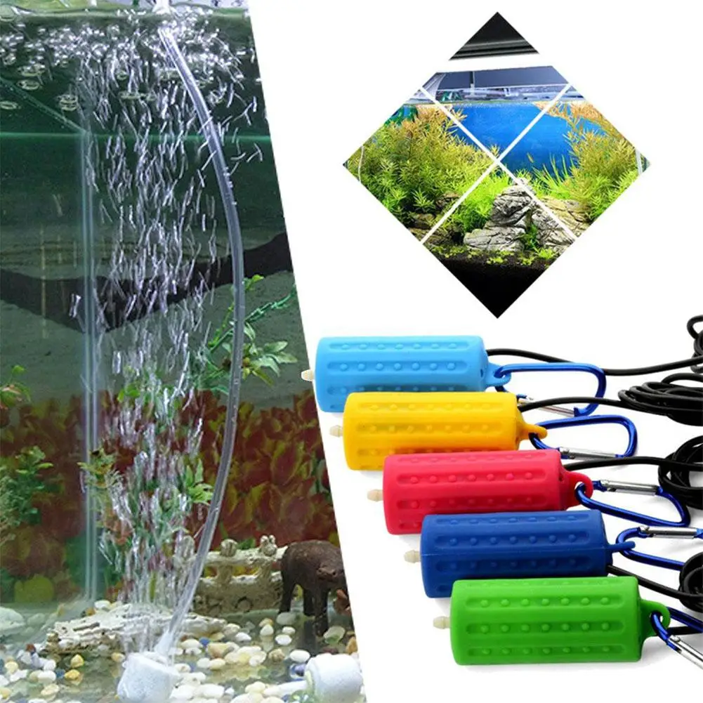 Mini pompa per ossigeno per uso domestico con doppia pietra per aria muto pompa per aria di ricarica Usb accessori per acquario