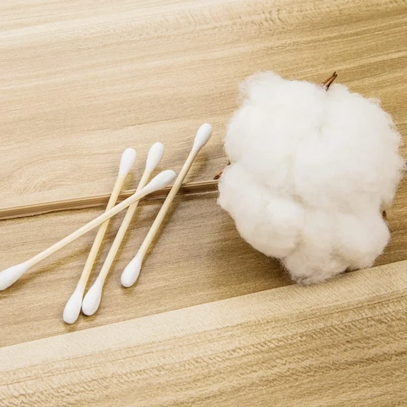 100/500Pcs Cotton Swab Wooden Cotton Sticks Double-Tipped Cotton Bud Chlorine-Free Hypoallergenic Cotton Swab Makeup Tools 3
