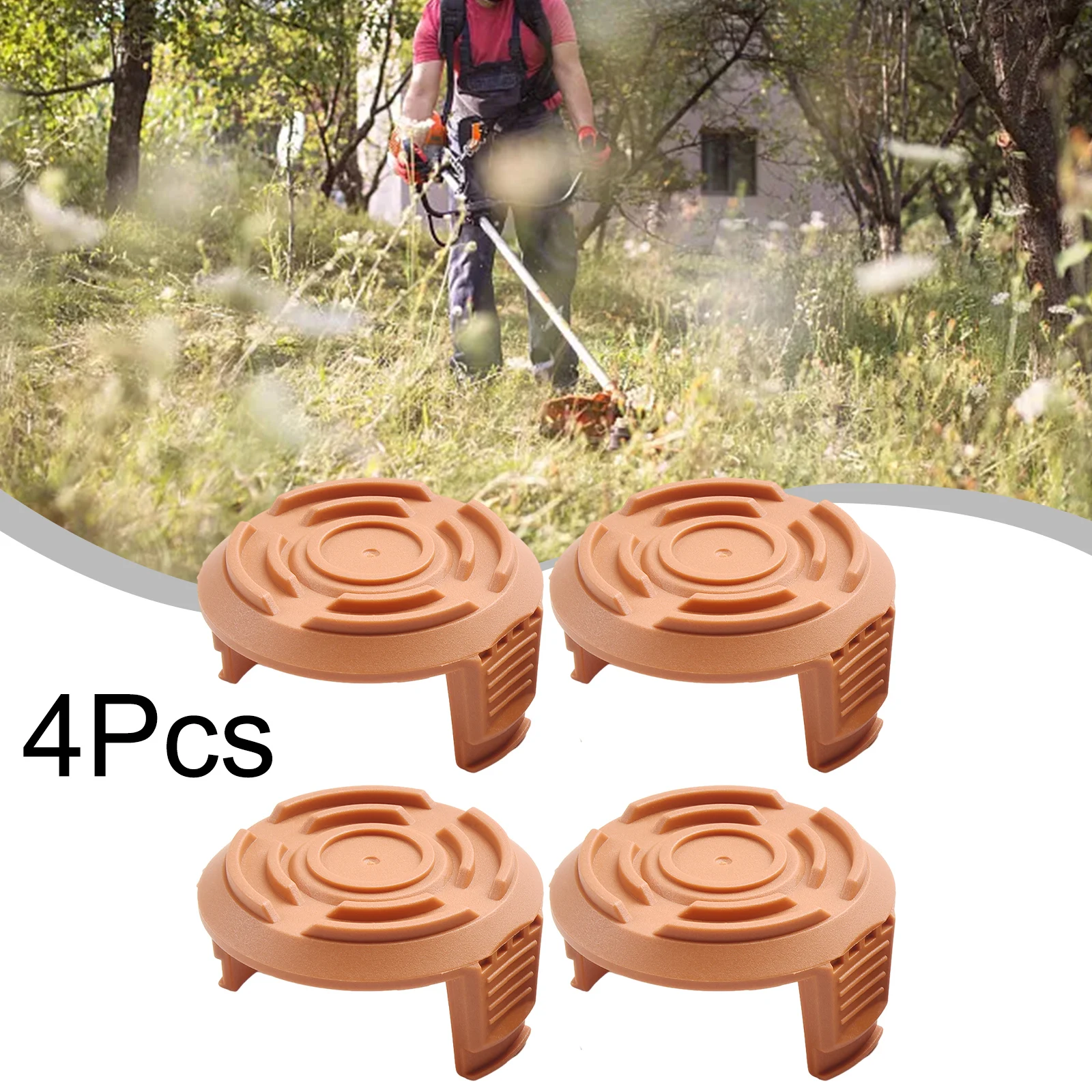 Set Of 4 Replacement Spool Line Cap Covers Compatible With For Worx WG150 WG160 WG163 WG165 WG175 WG180 String Trimmer