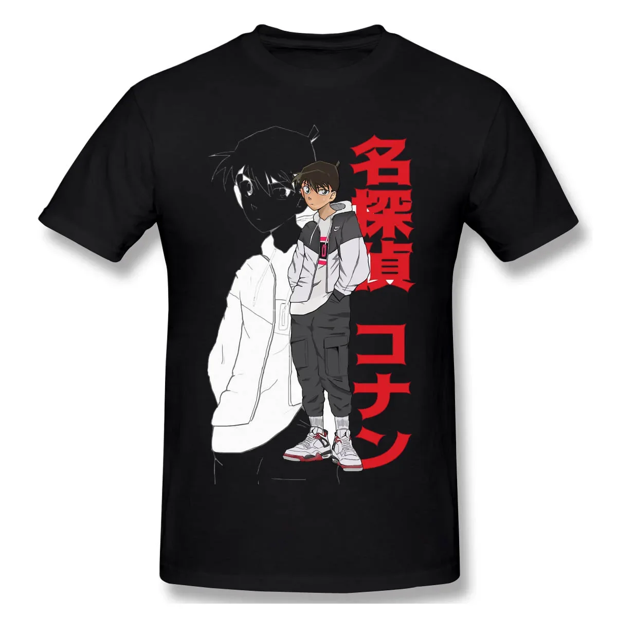 Shinichi Kudo Anime Vestiti Design Janpanese Anime Detective Conan Suspense Manga Cotone T-Shirt Da Uomo