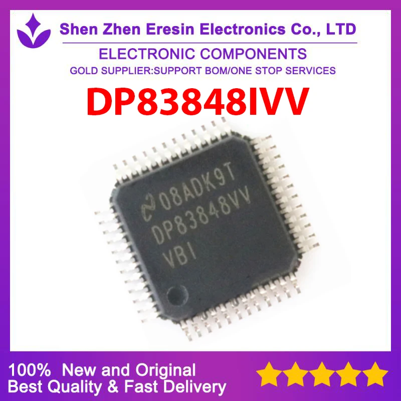 

Free shipping 1PCS/LOT DP83848IVV QFP48 New and original