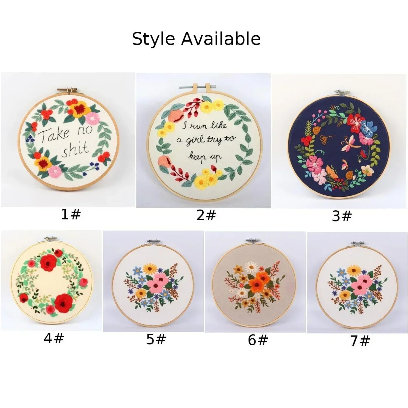 Embroidery Punch Needle Kit - Professional DIY Flowers Pattern Craft Set