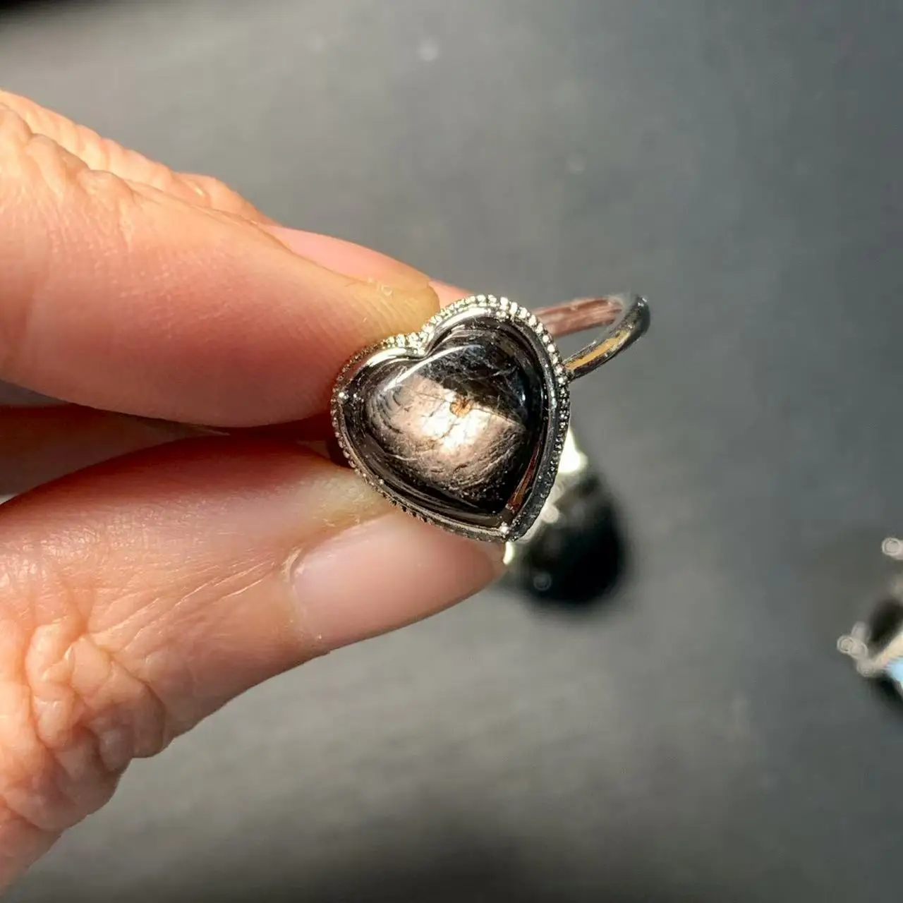 MM Natural Hypersthene Golden luck stone Ring Adjustable Female Ring Jewelry for Women Gift Wholesale High Quality Vintage Fine