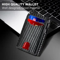 Rfid Slim Thin Mini Men Wallets Money Bag Anti Theft Credit Card Holder Wallet Minimalist Carbon Fiber Cardholder Purse Carteras 2
