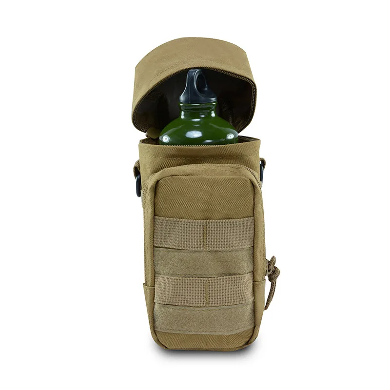 Yuqilin Poche Bouteille Molle,Pochette Tactique Bouteille D'eau Militaire Molle Poches Sac Dos Randonnée Porte Gourde Tactique Réglable Porte Étanche Avec Cordon Serrage,pour Camping Randonnée(Jaune