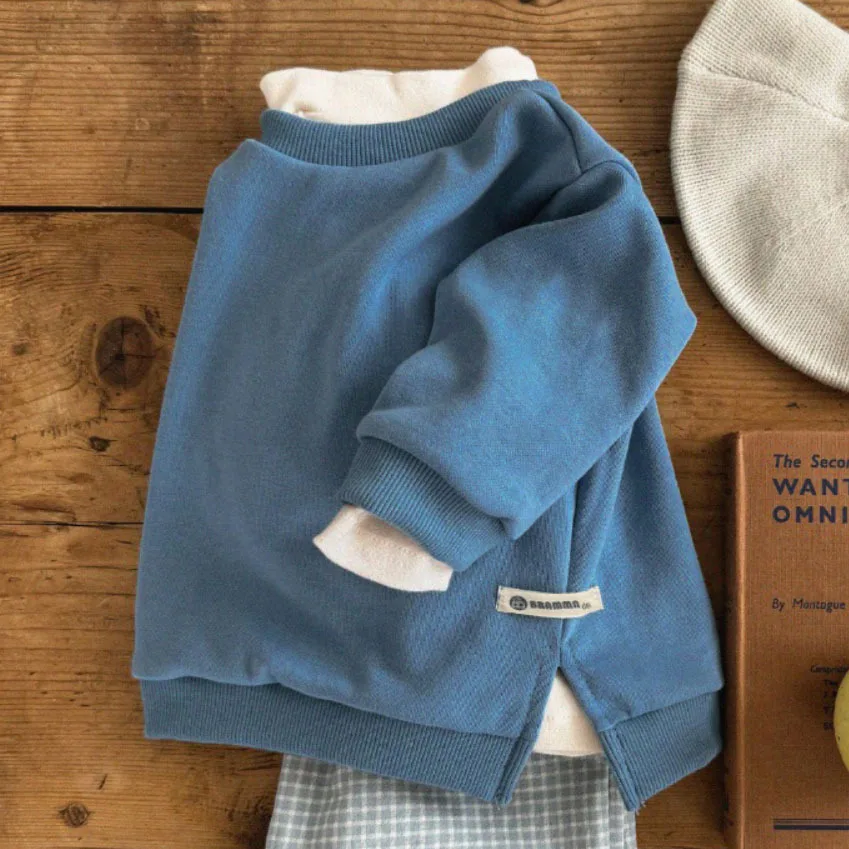 Spring Autumn Fashion Baby Clothes Boys Long Sleeve Hoodies Infant Girls Cotton Casual Hoodless Sweatshirt 0-3y Toddler Top
