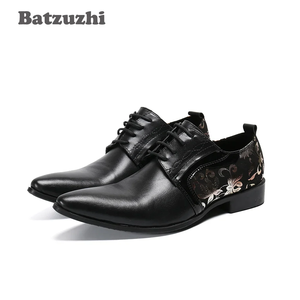 

Batzuzhi Top Fashion Men's Shoes Pointed Toe Formal Leather Dress Shoes Oxfords Flats Zapatos Hombre, Big Sizes US6-US12, EU38-4