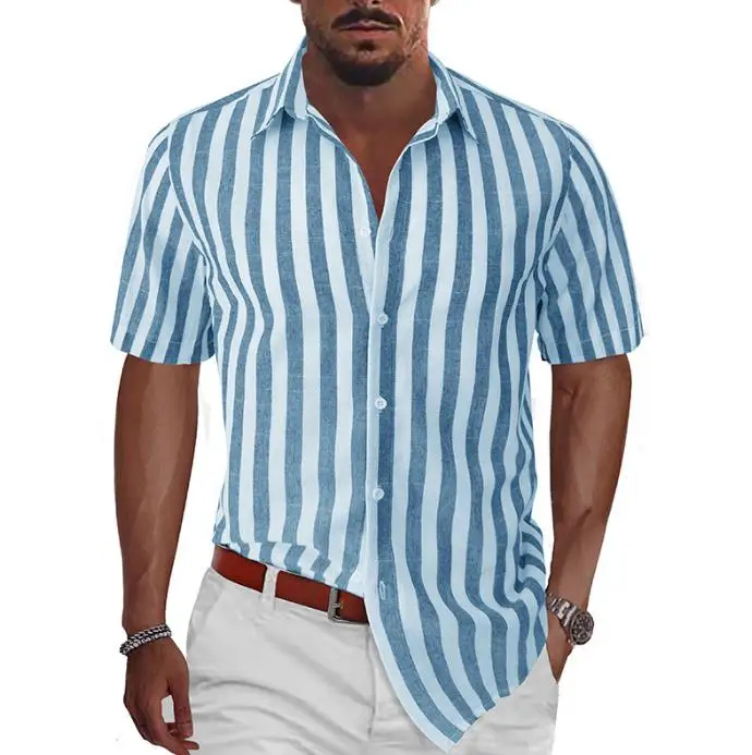 

Повседневная мужская рубашка с рукавом до локтя