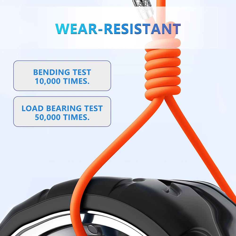 1M 2M 120W 6A 초고속 충전 타입 C 데이터 케이블 실리콘 180 ° 회전형 엘보 타입-C USB 케이블 USB C to C 충전 케이블