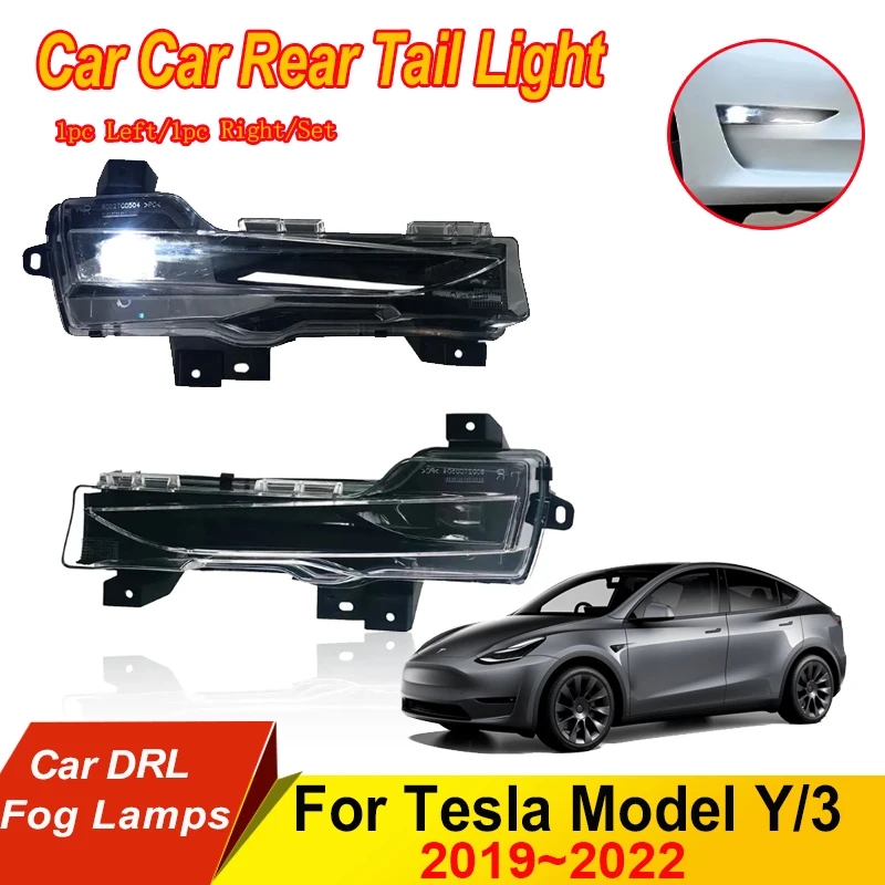 

Car DRL Fog Lamp For Tesla Model Y 3 2019 2020 2021 2022 Instruction Signal Front Left Right Light DRL Fog Lamp Auto Accessories