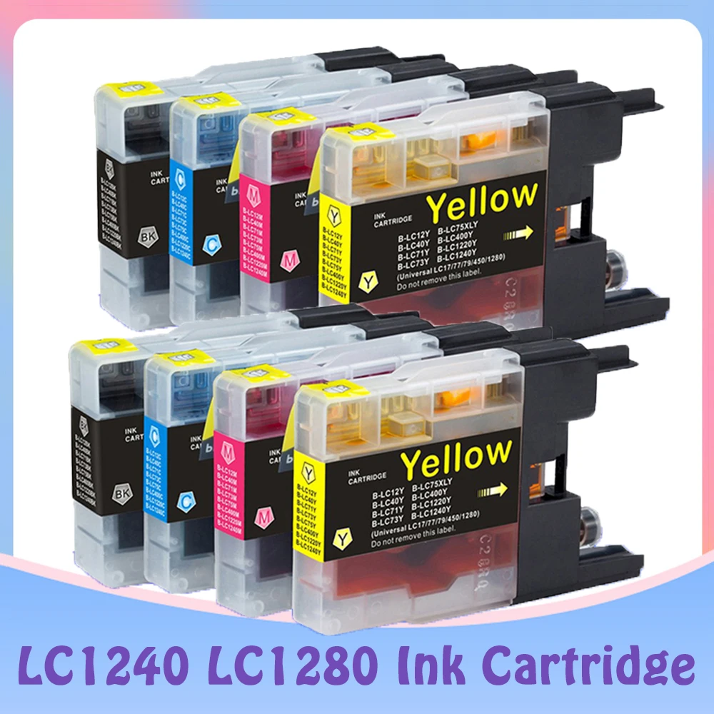 Cartucho de Tinta Compatível com o Irmão Lc1240 Lc1280 para o Irmão Mfc J6510dw J6710 J6910dw J6710dw J430w J5910dw J625dw Impressora