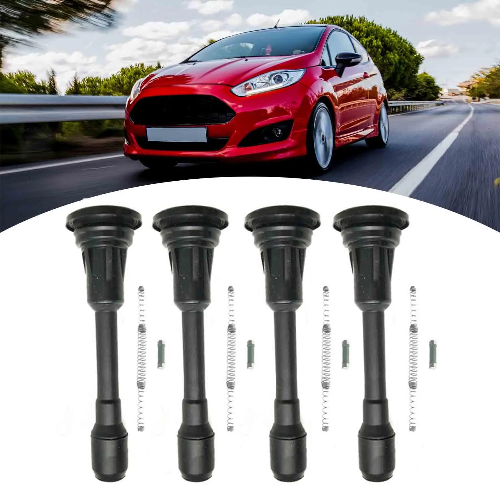 닛산 센트라용 점화 코일, 인덕션 점화 용수철 포함, 고무 블랙, 쉬운 설치 수리 부품, 222448-ed000, 4  개-Freehip.co.kr