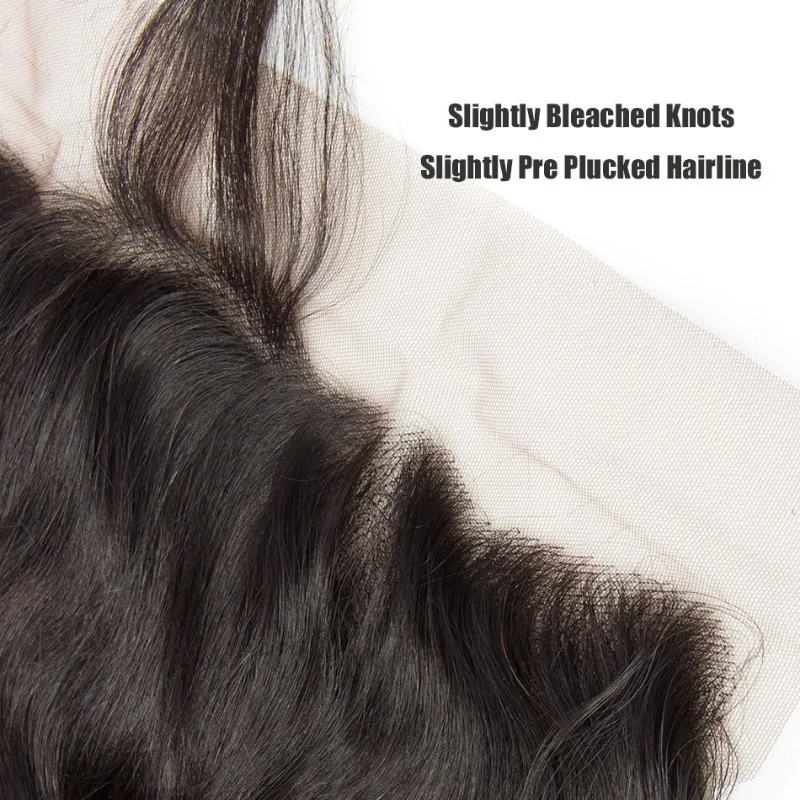 Body Wave 13x4 Lace Frontal Closure Human Hair For Woman Brazilian Virgin Hair Transparent Swiss Lace Pre-Plucked Hairline