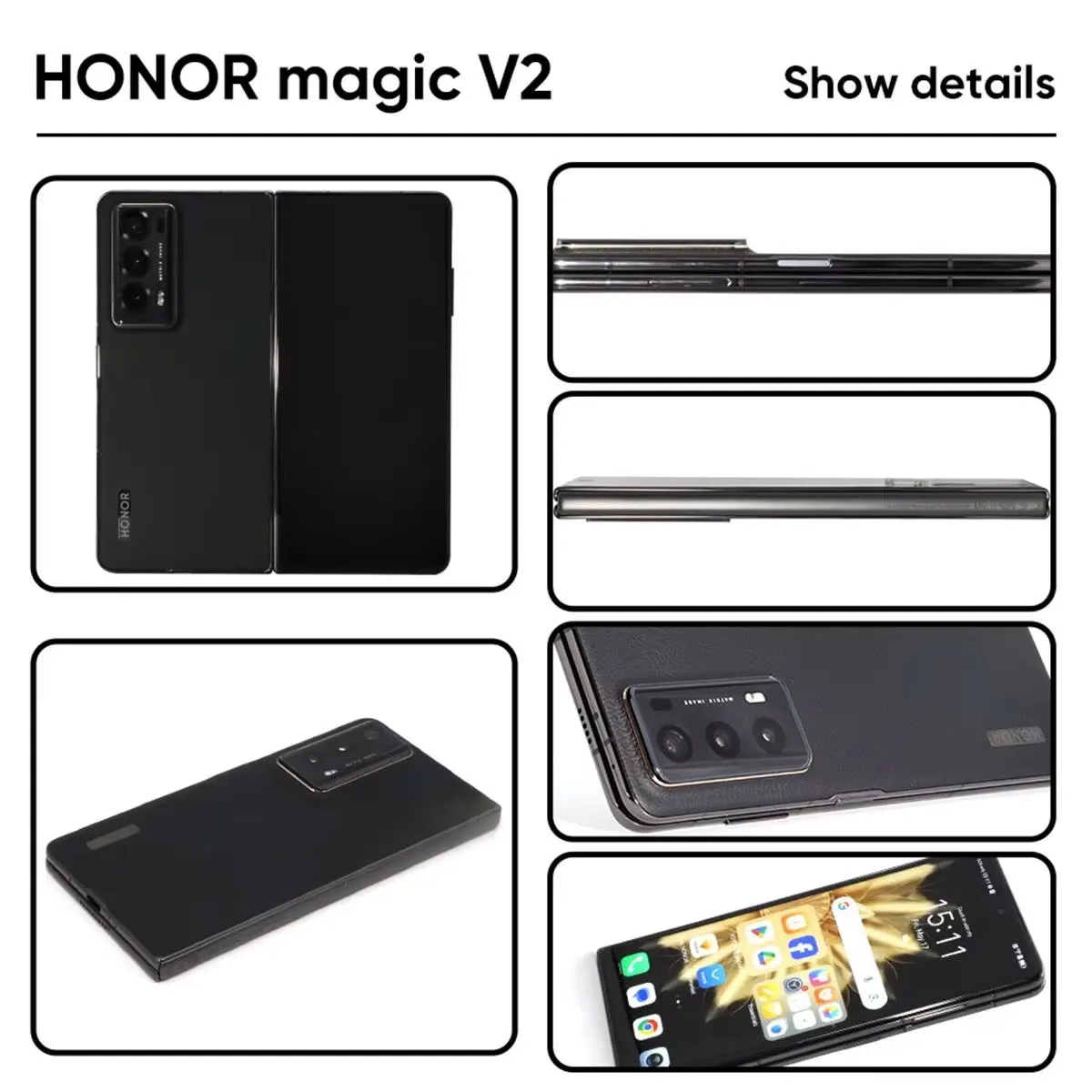 honor magic v2 グローバル版 グローバル版 HONOR Magic V2」と折り畳みのコンセプトモデル