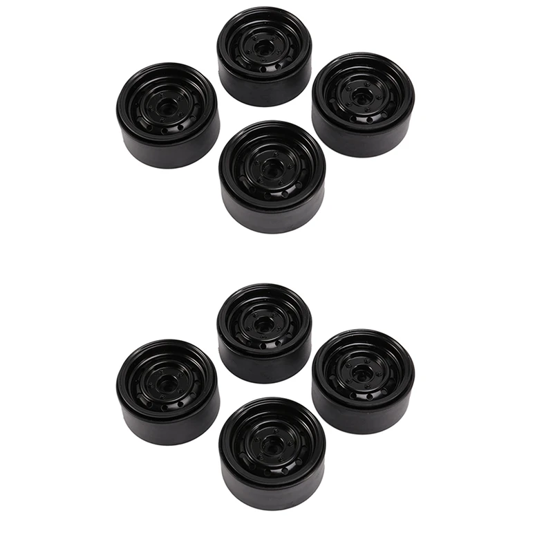

8 шт., металлические ступицы для обода колеса, 1,9 дюйма, для моделей 1/10 Axial Scx10 90046 Traxxas Trx4 Rc4wd D90 D110, черные, 12 маленьких отверстий
