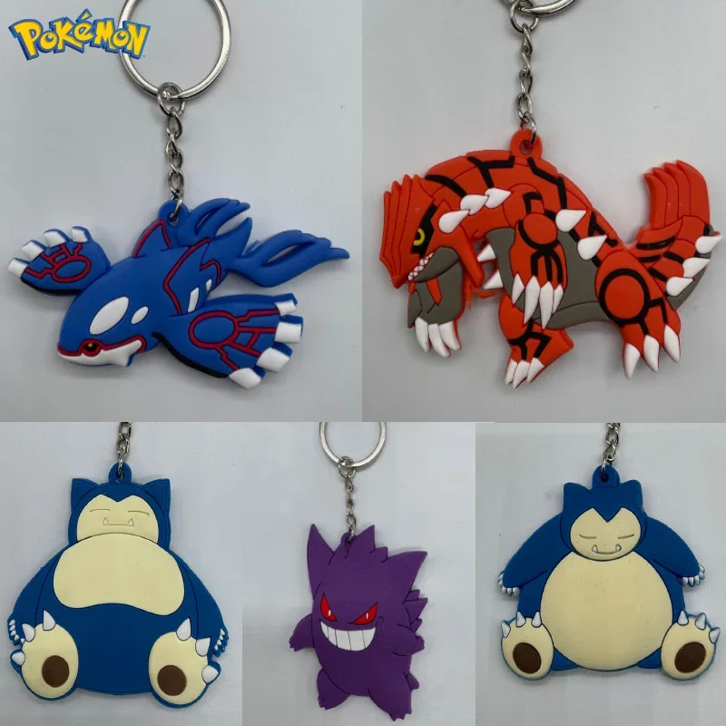 Pokemon Anime Figure Groudon Palkia Entei Portachiavi In Gomma Morbida Borsa Portachiavi Accessori Ciondolo Giocattoli Per Bambini Regali Di Compleann