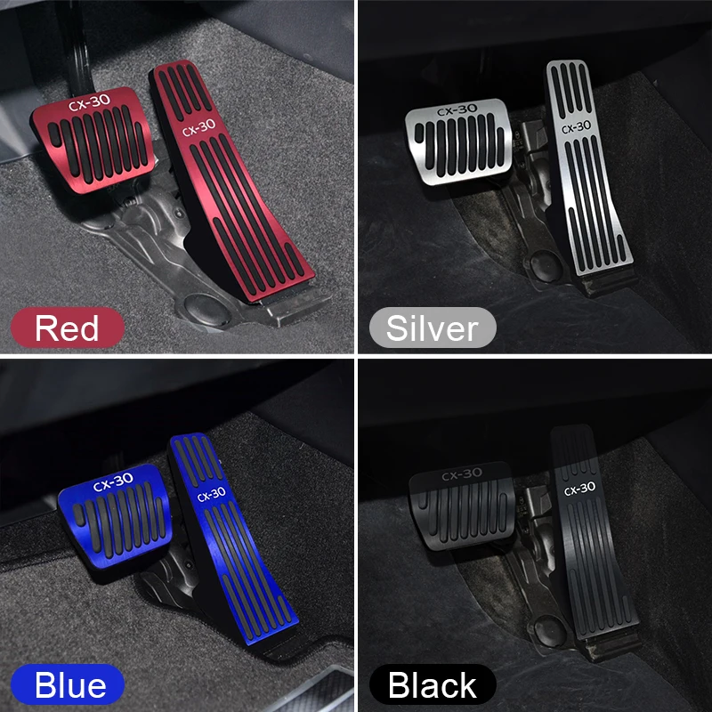 Aluminum Car Foot Pedal Fuel Accelerator Brake Pedals Cover Accessories For Mazda CX-30 CX30 CX 30