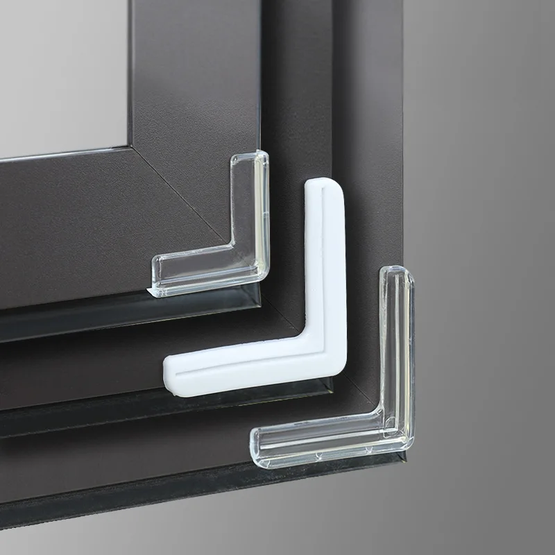 Window Corner Protector 3678 Transparent Anti-collision Corner Window Soft Aluminum Angle Window Sash Sticker