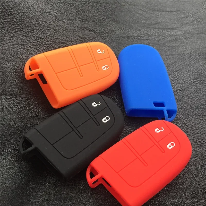 Silicone rubber car key case cover for jeep Grand Cherokee Wrangler Renegade Compass for Chrysler300c fiat Wyatt key key case key case cover
