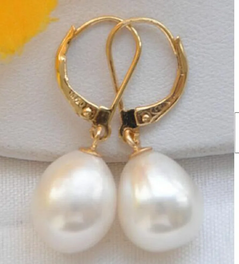 Grande Quantità Di Orecchini Di Perle Bianche Akoya Aaaa 10-12Mm Giapponesi In Oro 14K-