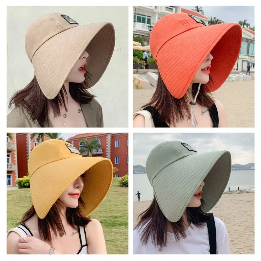 UV Protection Women Hat Fashionable Visor Sun Protection Beach Sunhats Breathable Big Brim Sun Protection Cap Outdoors
