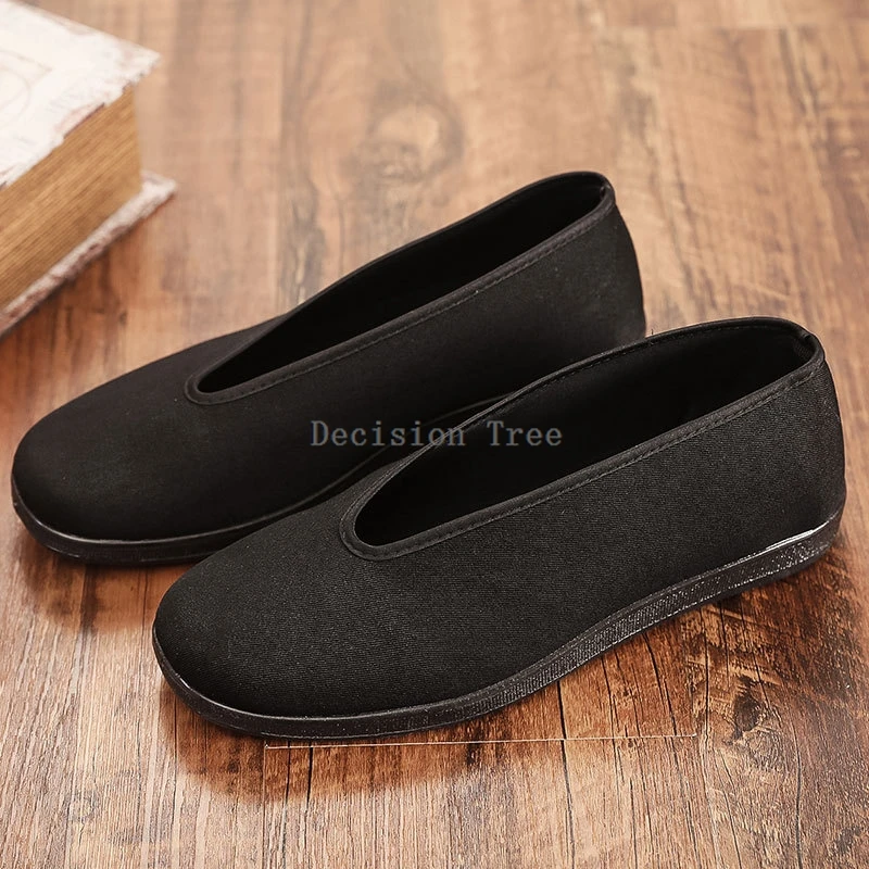 traditional chinese retro style cloth shoes men's shoes retro comfortable breathable taoist martial arts a001