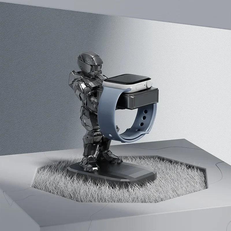Apple Watch Charging Stand Iron Warrior IWatch 7 Support Stand Watch Holder Charger Station Dock Table Man Accessories Gift