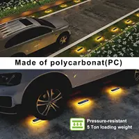 Feux de marche solaires de qualité, étanches IP68, blanc chaud, LED, barre lumineuse à énergie solaire pour escaliers, allée, station d'accueil 6