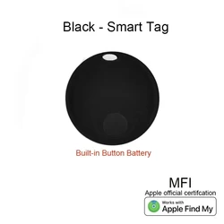 Enhanced Bluetooth GPS Tracker Anti-Lose Reminder Device and Locator Smart Tag (Black)