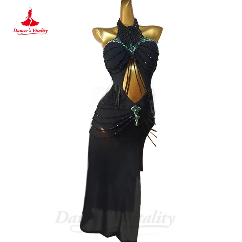 

Latin Dance Professional Dress Customsized Adult Children Tango Rumba Chacha Competition Costume Skirt Latin Stage Wear Outfit