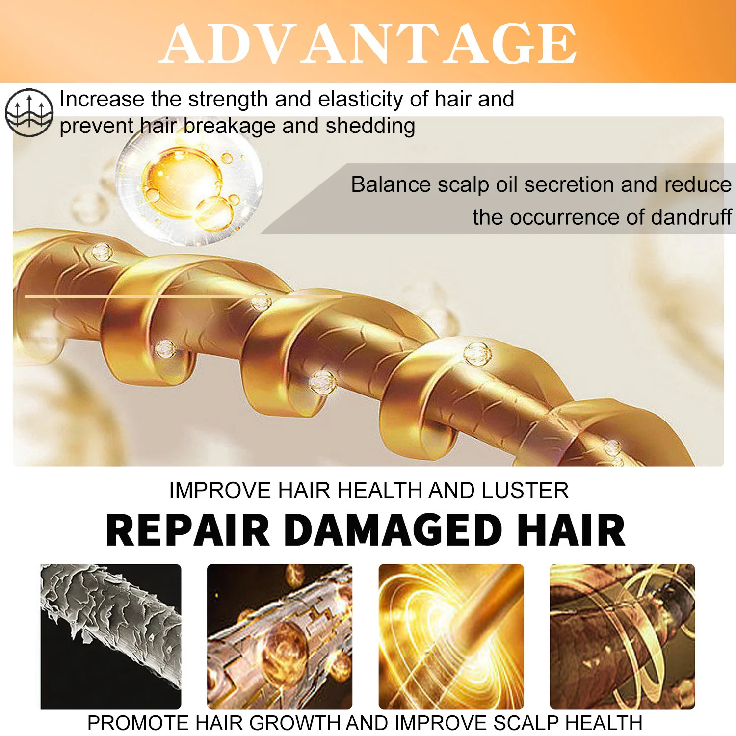 50ML Rice Water Spray Increases Hair Strength and Elasticity Balances Scalp Oil and Shine to Repair Damaged Hair