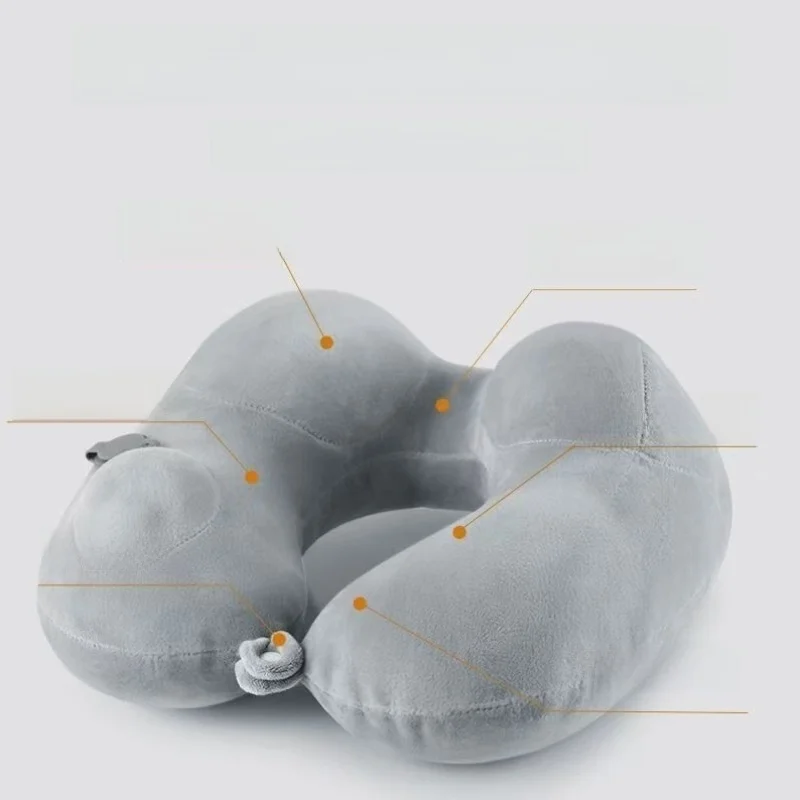휴대용 에어 목베개, 비행기 및 자동차용, 사무실 낮잠 베개, U자형 목 보호
