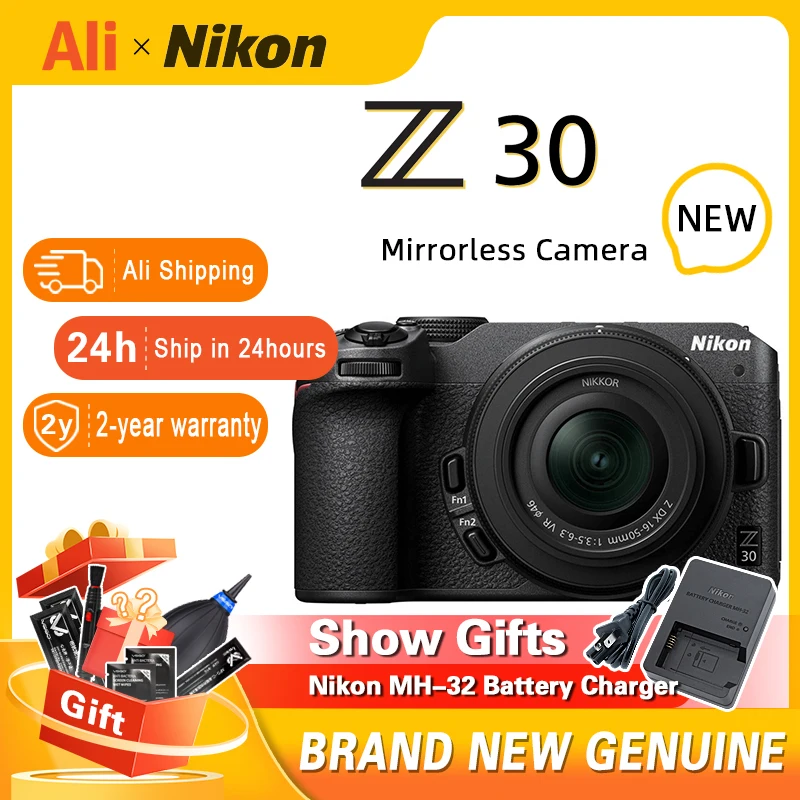 Nikon Z30 APS-C Entry-Level Mirrorless Digital Cameras For Beginners 4K HD Live Travel Vlogs Optional 16-50mm Lens