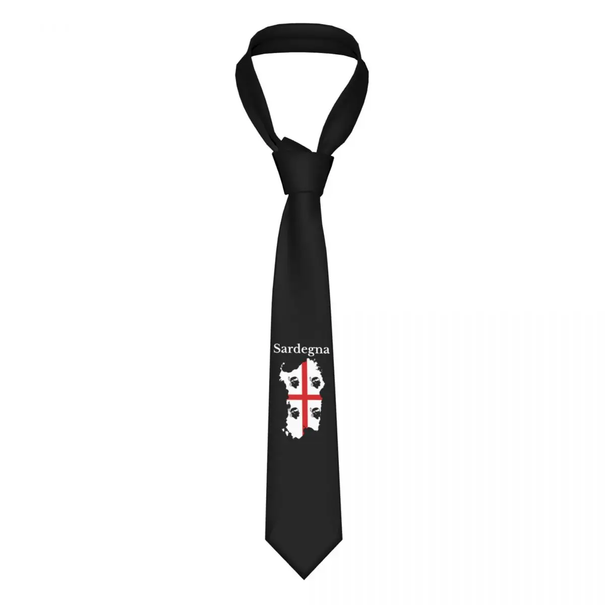 

Classic Sardinia Flag Map Neck Tie Men Personalized Silk Italy Italia Flag Neckties for Wedding Gravatas