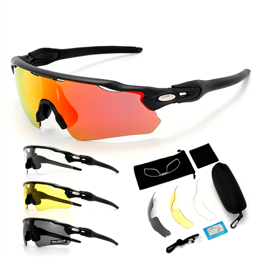 Óculos polarizados para homens e mulheres, óculos de sol para bicicleta, óculos à prova de vento, óculos de bicicleta