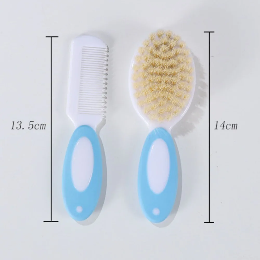 2Pcs/set Baby Untangling Hairbrush Comb Portable Newborn Infant Anti-screw Hair Edge Brush Scalp Massager for Kids Supplies