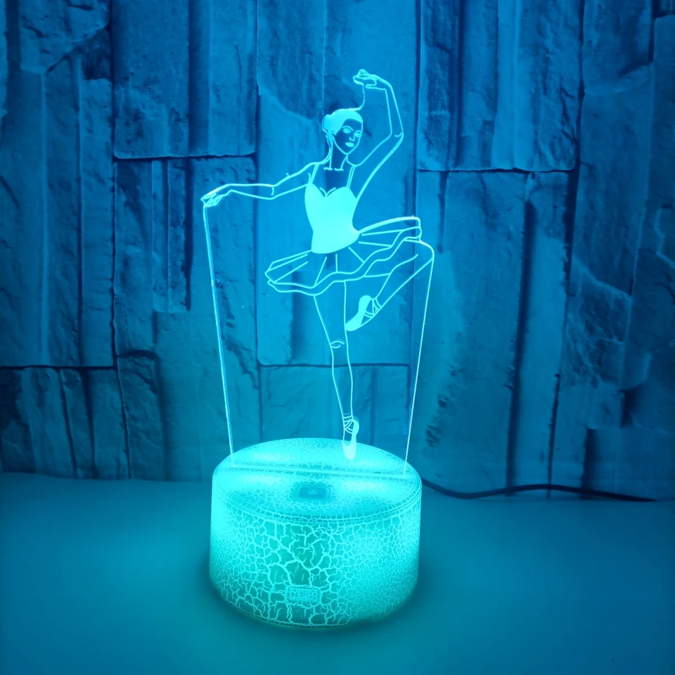 Requin 3D Illusion Veilleuse Animal Touch Table Lampe De Bureau,Avec Télécommande 16 Couleurs