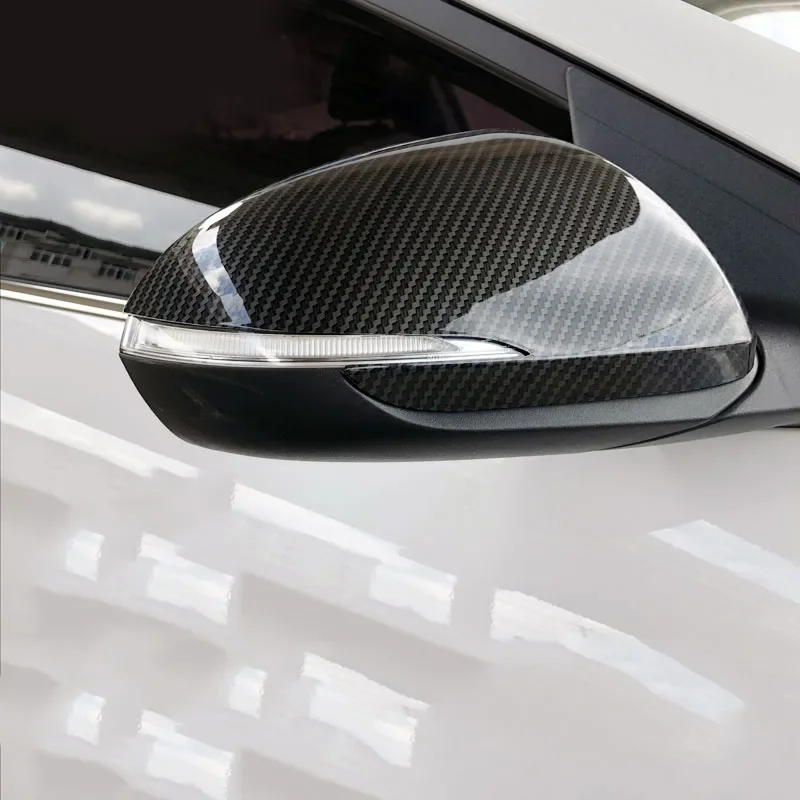 2-Piece Carbon Fiber Mirror Cover Set - For 2016-2019 Hyundai Elantra (Self-Adhesive, No Drilling)