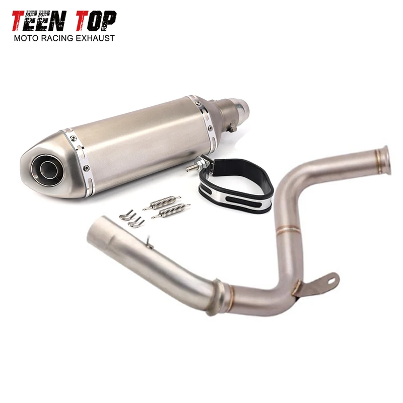 For KTM Duke 250 390 RC390 Exhaust 51mm Motorcycle Exhaust Muffler Stainless Steel Escapes Para Moto Duke 390 Tube AK Exhaust - Image 2