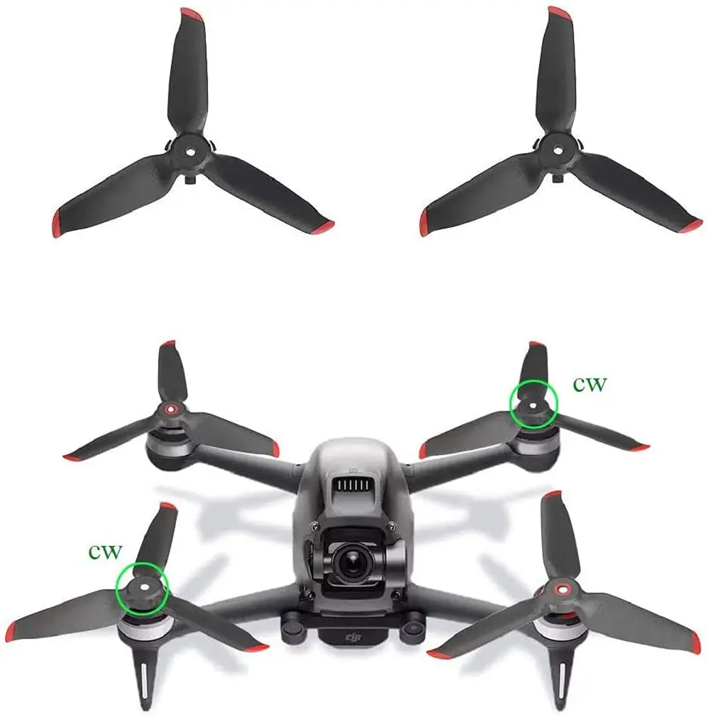 Hélices DJI Originales - Lot de 4 Pales Blanc/Violet/Noir