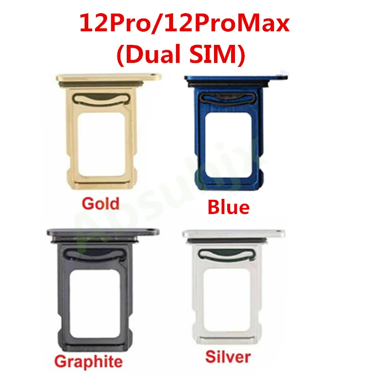 Absuhjx 1set 교체 부품 듀얼 SIM 카드 리더 커넥터 iPhone XR 11 12 Pro Max Sim 카드 트레이 슬롯 홀더 용 플렉스 케이블