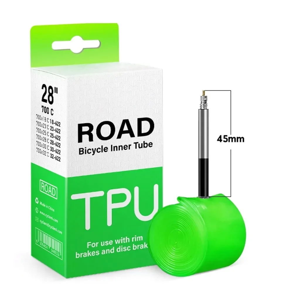 Cyclami High-Performance TPU Bike Inner Tube - 700C, Various Sizes and Valve Lengths