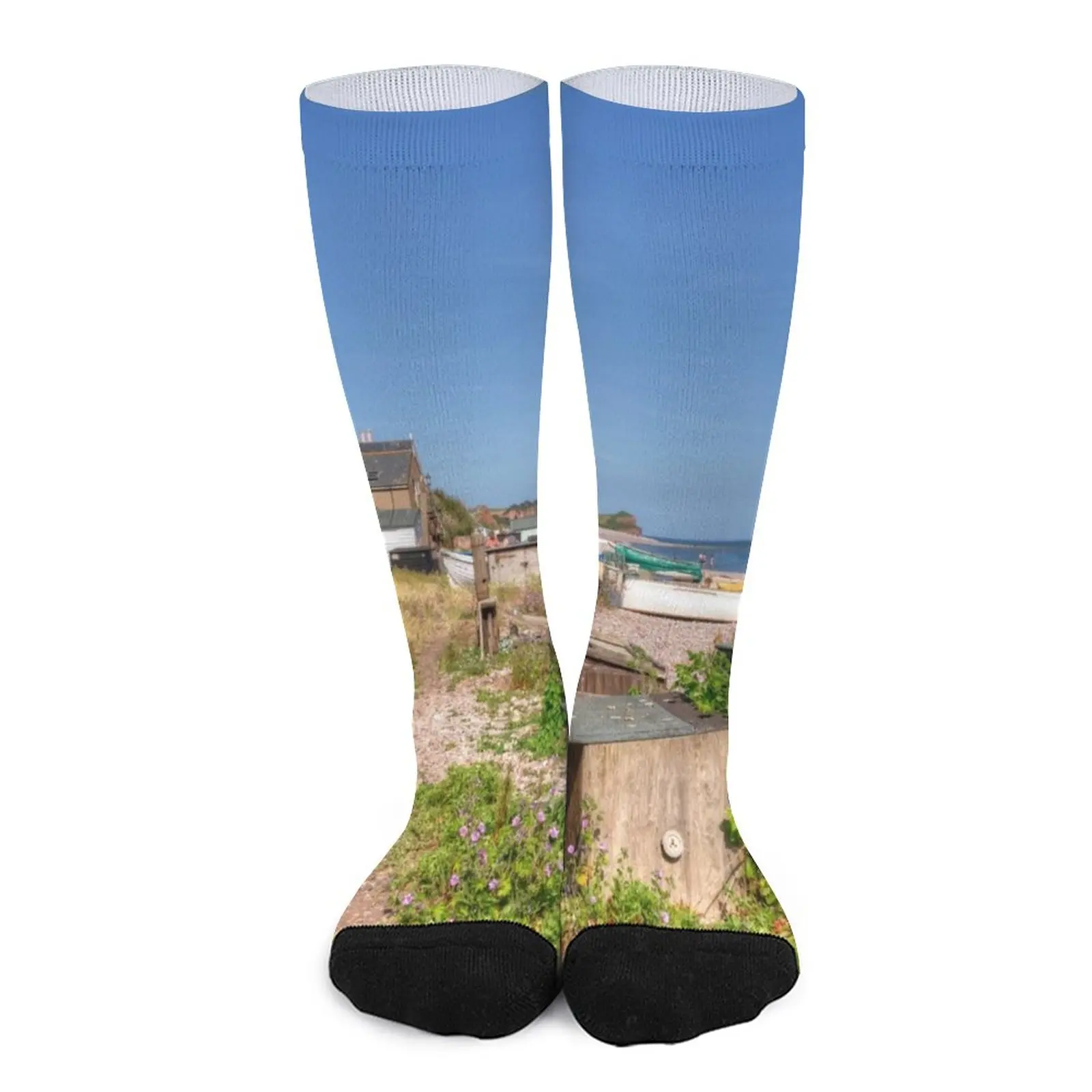 Budleigh Beach Socks funny socks men Ankle socks woman