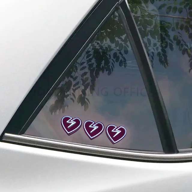 Jdm Broken Heart Glow Panel Signs Dimmable Light Up Car Window
